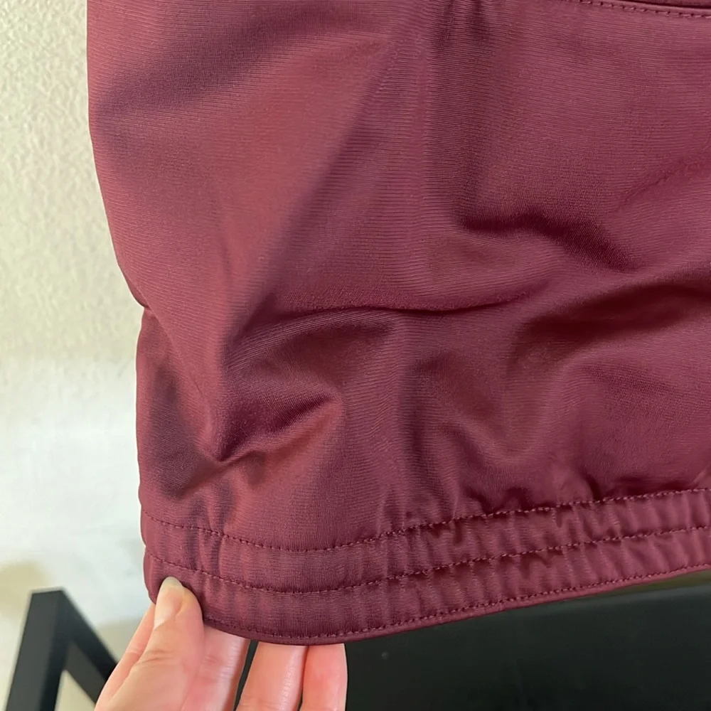 Reebok Track Top Jacket Maroon Black Mens Size Small Gym Running - Picture 7 of 15